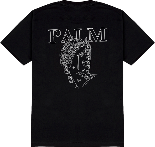 Palm Skateboarding Black Greek Tee