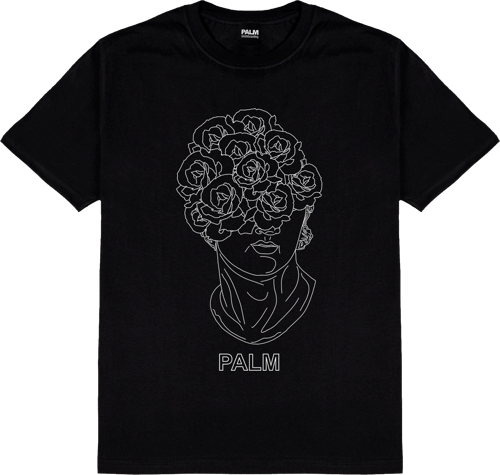 Palm Skateboarding Black Rose Brain Tee